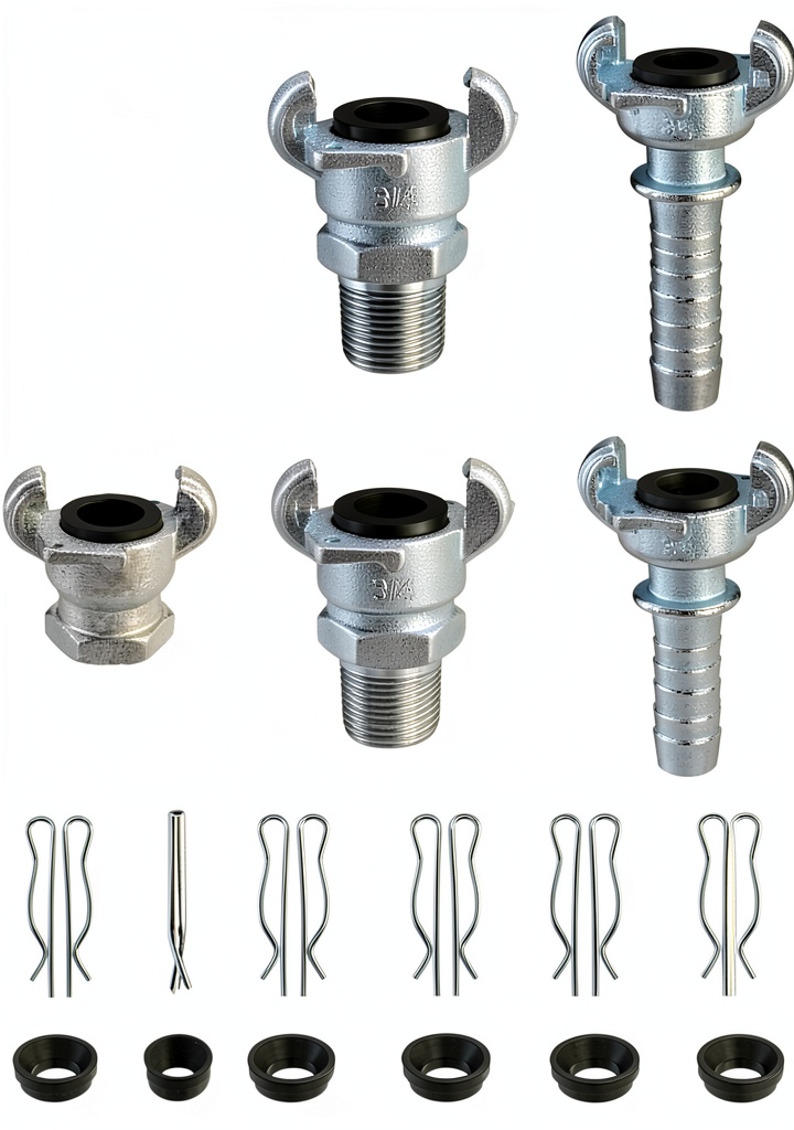 Installing Venussar 3/4 NPT Hose Fittings Carbon Steel Quick Connect on a wooden desk