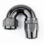 AC PERFORMANCE Aluminum Hose Fitting 180 Degree Black AN16-0