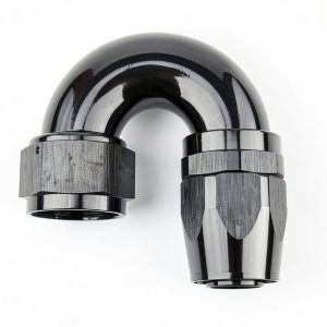 AC PERFORMANCE Aluminum Hose Fitting 180 Degree Black AN16-0