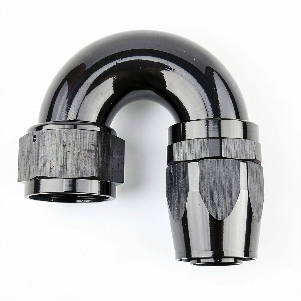 AC PERFORMANCE aluminum hose fitting in a workshop setting