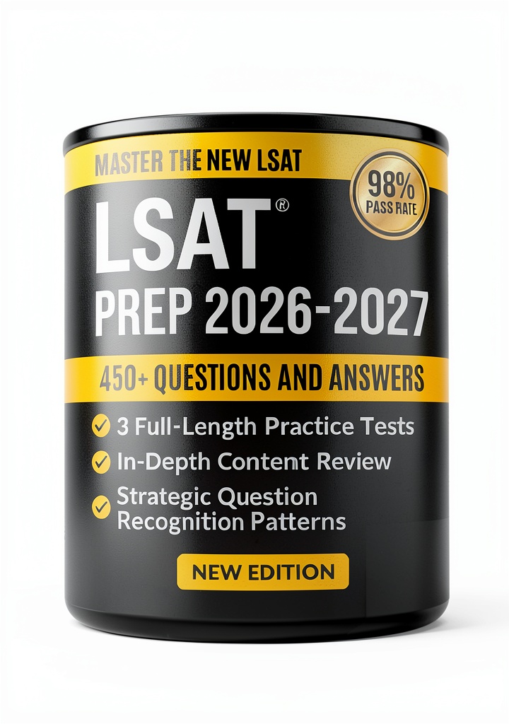 LSAT test guide displayed on a Kindle device