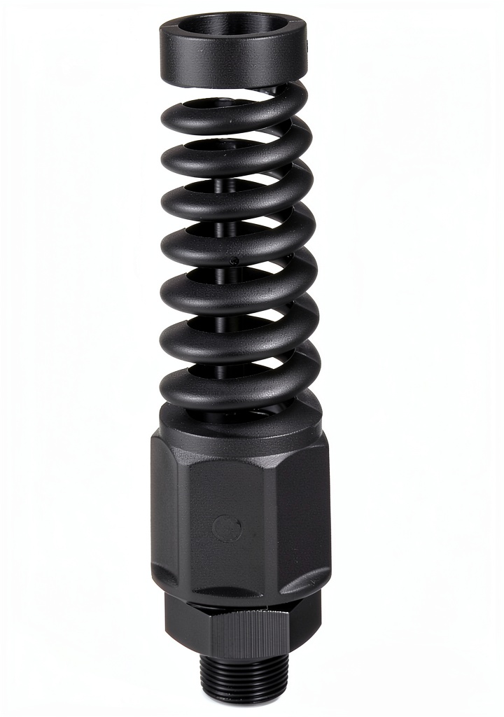 Flexzilla Hose Fitting installed on an air hose in a workshop
