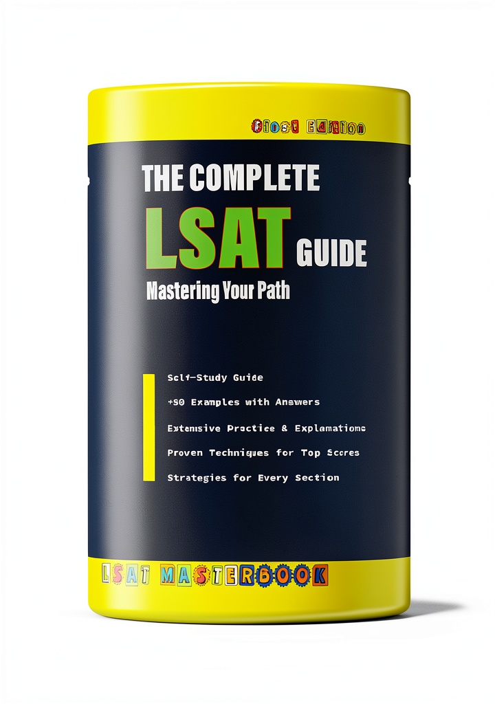 Installing LSAT Test Guide Kindle Edition Amazon 2025 on a wooden desk