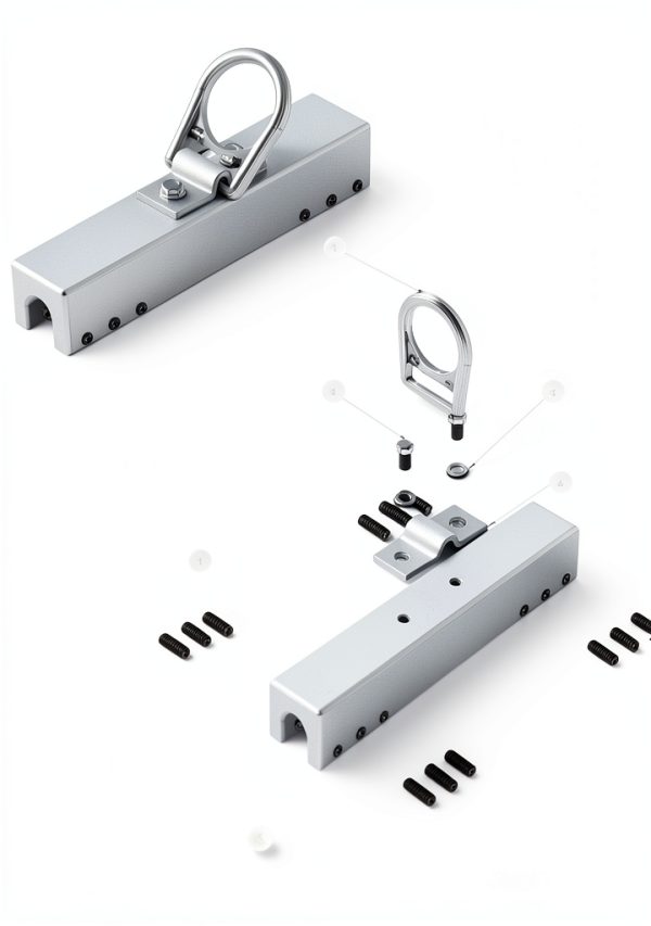 Standing Seam Roof Anchor Clamp WELKFORDER Aluminum D‑Ring Kit-4