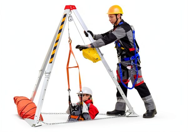 VEVOR Confined Space Tripod Kit 2600 lbs Winch, 8ft Legs, 98ft Cable-1