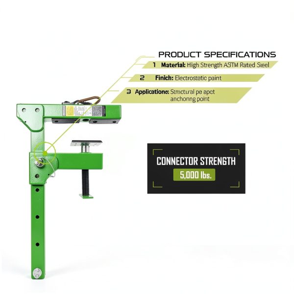 Frontline Fall Protection ROP16 Parapet Adjustable Anchor Steel-4