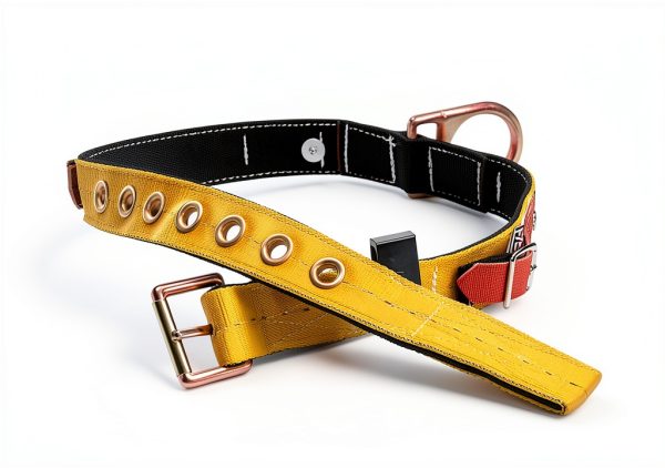 MSA 415339 Miner's Nylon and 1-3/4" Polyester Web Body Belt with Tongue Buckle, Fixed D-Ring and Straps, X-Large-0
