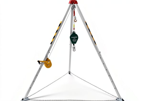 Confined Space Tripod Kit TROPOW 1200 lb Winch 49.2 ft Cable-0