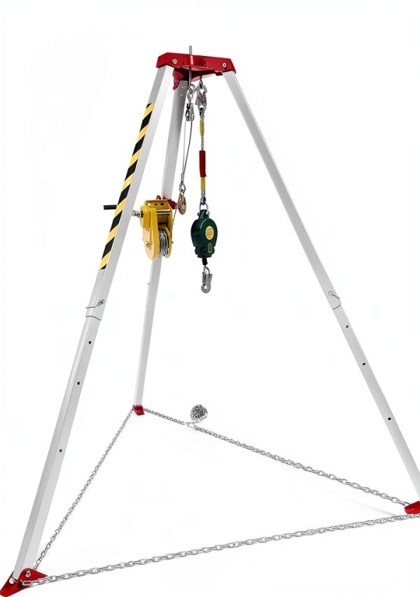 Confined Space Tripod Kit AOLIU – 2600lb Winch, Adjustable 5.2‑8ft-2