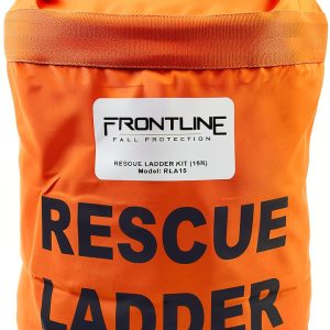Frontline Fall Protection RLA18 Rescue Ladder Kit 18' | Breaking Strength: 5,000lbs/ 22kN | OSHA Compliant Rescue Kit with Deployment Bag | ANSI Z359.12 Steel Carabiner (30kN)-0
