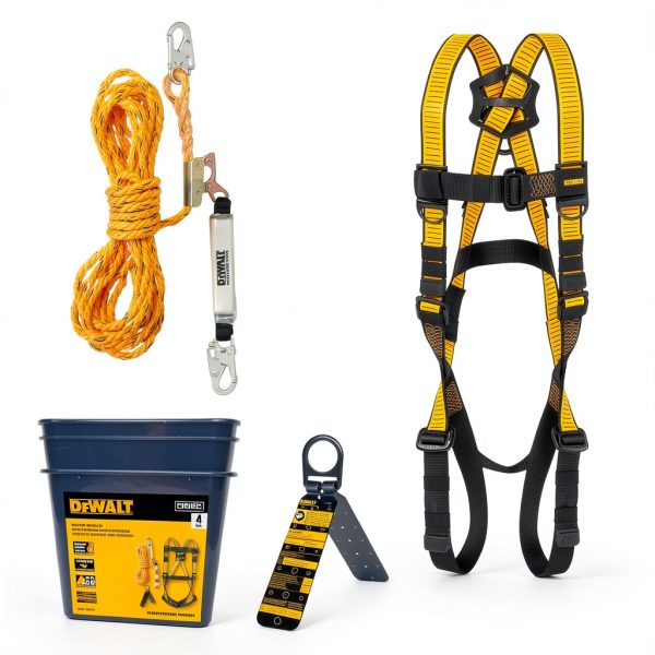 DEWALT Rooftop Safety Kit D1000 Harness with 50' Lifeline & Roof-0
