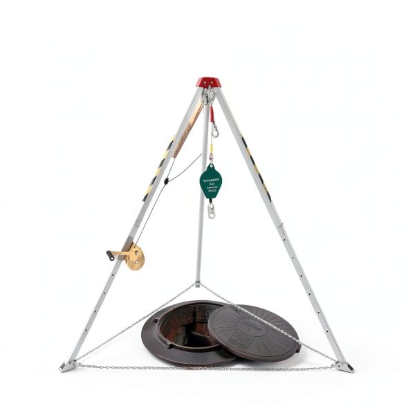 Confined Space Tripod Kit TROPOW 1200 lb Winch 49.2 ft Cable-1