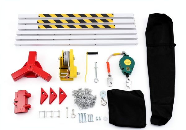 Confined Space Tripod Kit AOLIU – 2600lb Winch, Adjustable 5.2‑8ft-6