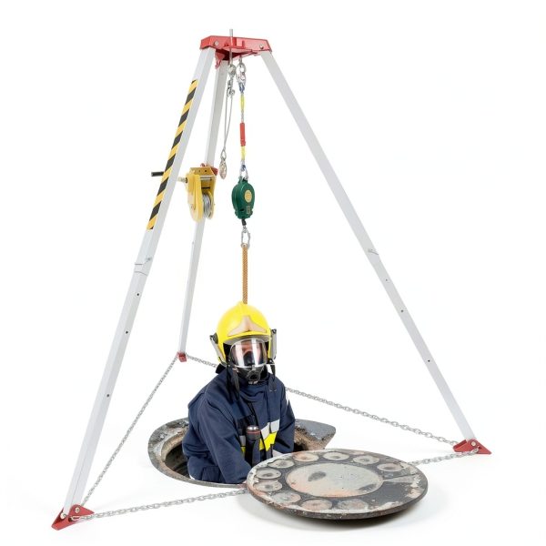 Confined Space Tripod Kit AOLIU – 2600lb Winch, Adjustable 5.2‑8ft-1