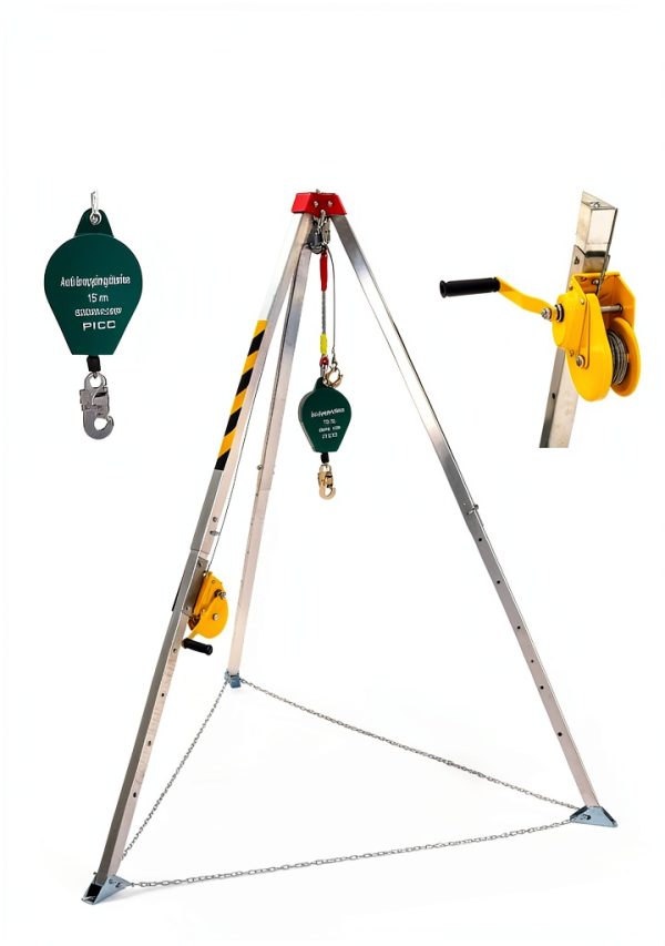 Confined Space Tripod Kit TROPOW 1200 lb Winch 49.2 ft Cable-2