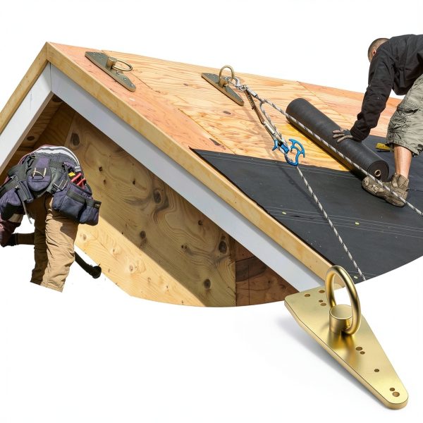 Bull Ring Reusable Roof Safety Anchor LStoneOS Heavy‑Duty Zinc Steel-6