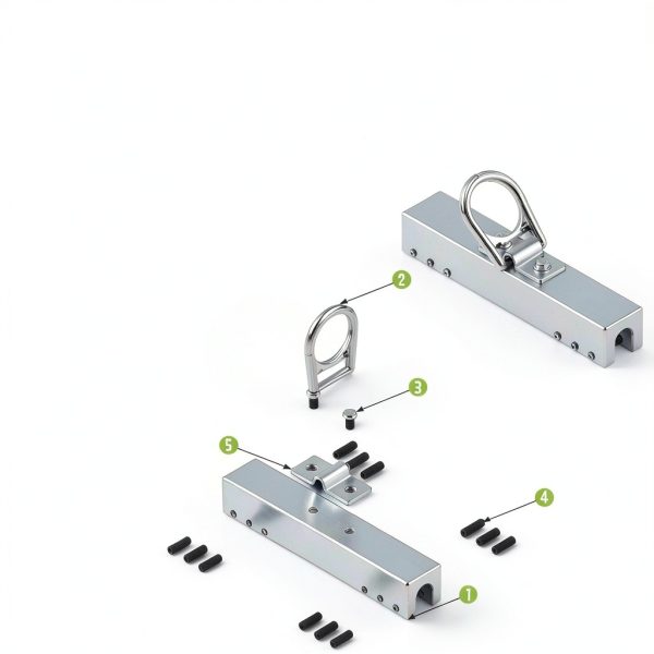Standing Seam Roof Anchor Clamp, Reusable Roofing Anchors Fall Protection Safety Kits, No Drill Roof Anchor, OSHA/ANSI Compliant, Lightweight, Solid Aluminum Alloy-7