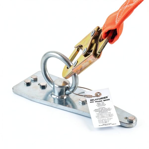 Bull Ring Roof Anchor WELKFORDER Zinc Plated Steel 50k lb-4