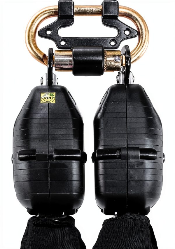 Frontline RPW062R 6' Web Twin Leg SRL with Steel Rebar Hooks | Lightweight & Compact | Durable Housing | Quick-Action Braking | 310 lbs Capacity | Meets ANSI & OSHA Standards | (3 Pack)-1